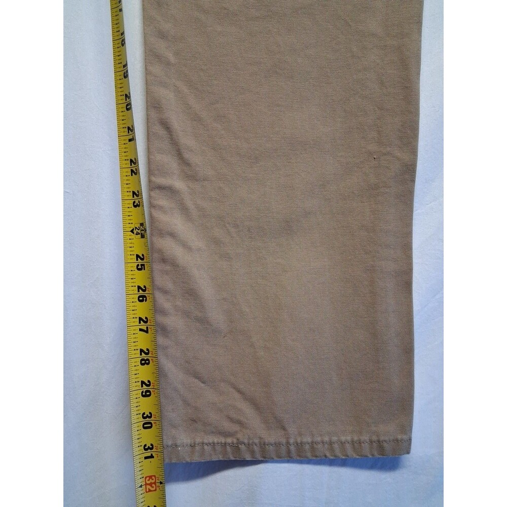 Wrangler Mens Pants Tan Brown 34x32 Cotton Carpenter Canvas Workwear Streetwear - Picture 6 of 6